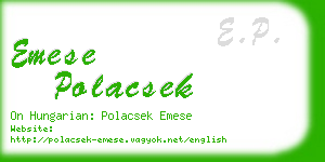 emese polacsek business card